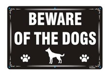 2 Pack of Beware of The Dogs Sign 8x12 Inches