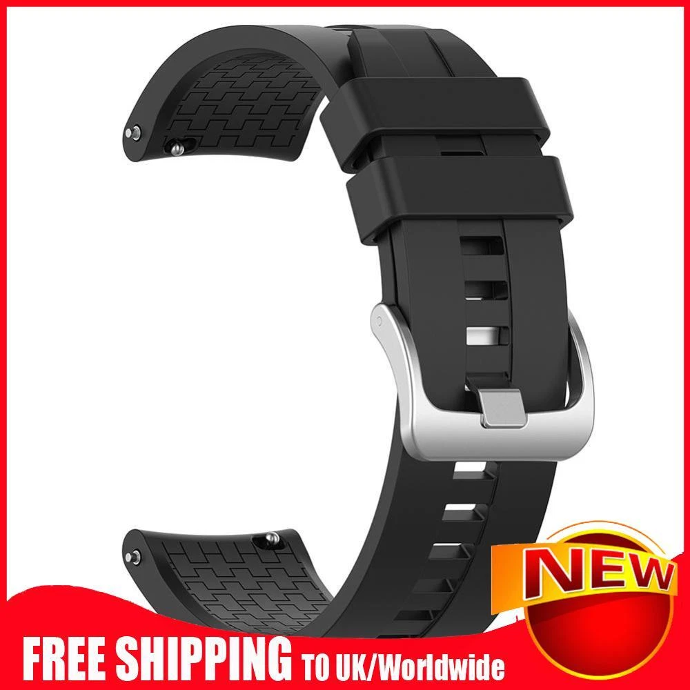 22mm Silicone Wrist Strap Band w Buckle for Amazfit GTR 47mm