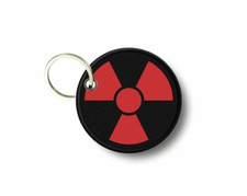 Radioactive Biohazard Warning Zombie Nuclear Patch Embroidered Keychain R6