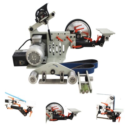 New 2Hp 220V Double Stands Belt Sander Knife Grinding Polishing Machine 72''x2''
