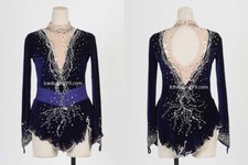 Ice Skating Dress Girls Custom Figure Skating Clother Women Competition Purple