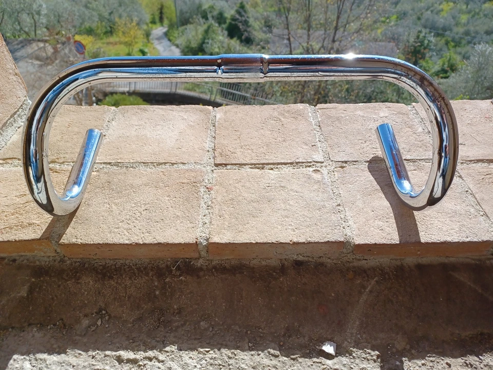  Manubrio Corsa Acciaio L'Eroica Colnago Bianchi Cinelli Vintage Somec Pinarello - Immagine 3 di 4