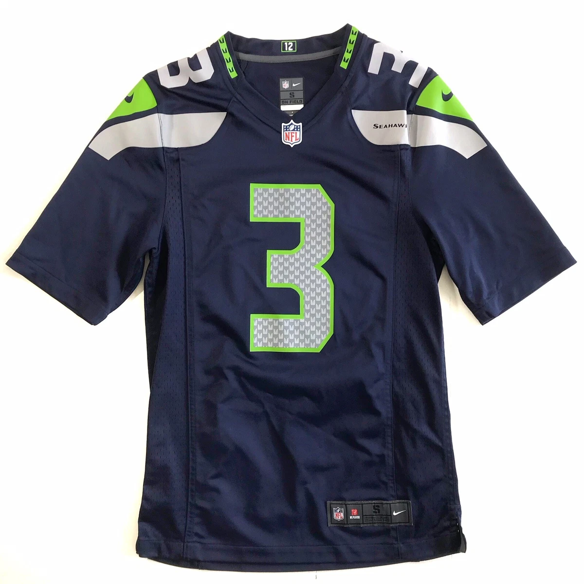 Nike Seattle Seahawks Russell Wilson Jersey 3 Mens Size Small