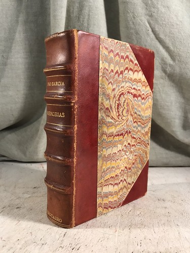 Memorias by Pio Baroja y Nessi Signed By Author Antique Red Leather Book - 第 1/10 張圖片