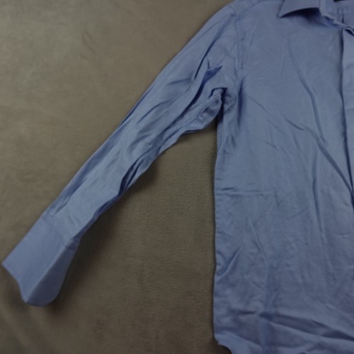 Sergio Valentino Button Up Shirt Mens M Blue Striped Office Professional Modern - Picture 5 of 18