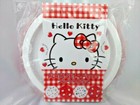 Sanrio Hello Kitty Plastic Plate Set 4 Pieces Red Heart 8.3 inches Made in Japan