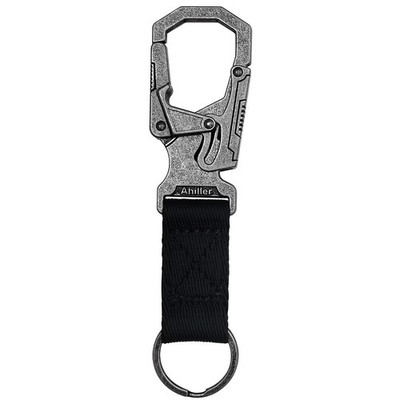 DoubleLock Carabiner Clip Keyring Zinc Alloy for Camping, Cycling, Backpack