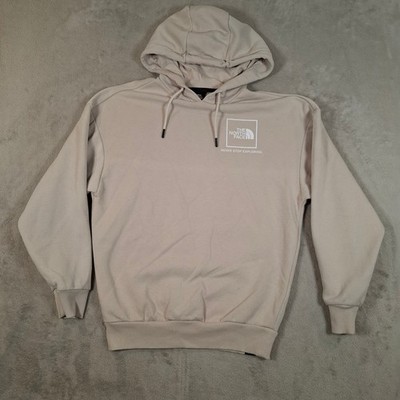The North Face Hoodie Damen Small Beige Logo Pullover Freizeit Sweatshirt