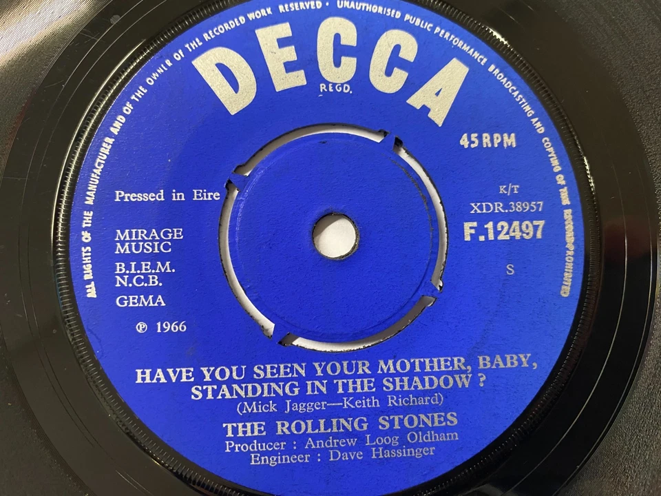 THE ROLLING STONES - Have You Seen Your Mother Baby IRISH PRESS 7" 1966 IRELAND - Image 3 of 4