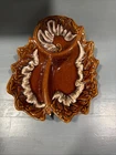 Hull USA Brown Drip/Mirror Brown/House & Garden Divided Server (Vintage,Ceramic)