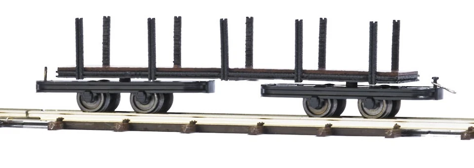 Busch H0f 12245 Flachwagen mit Rungen