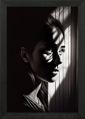 Portrait im Schatten Gerahmtes Wandbild Poster Leinwanddruck Bild