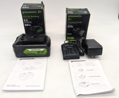 #ad *OPEN BOX* Greenworks POWERALL 24V 2A Charging Adaptor amp; Power Tool Battery $44.99