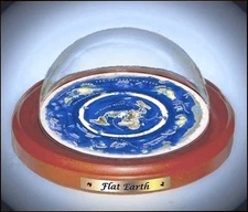 5" Flat Earth Map Dome Display Model - Hidden Realms Beyond The Ice Wall