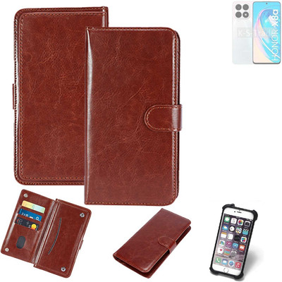 KUNSTLEDER HANDYTASCHE FÜR Honor X8a 5G SCHUTZ HÜLLE WALLET BOOK FLIP MAGNET E