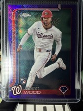 JAMES WOOD 2025 TOPPS CHROME LOGOFRACTOR ROOKIE PURPLE #132 RC /250 Q4397
