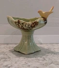 1950s McCoy Bird Bath Pedestal Planter Vintage Art Pottery