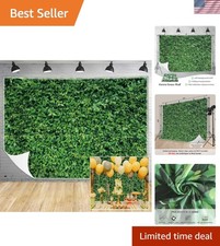 7'x5' Green Leaves Backdrop - Elegant Nature Photography Background for Events