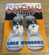 Sealed - Vintage - 1993 Socks The White House Cat Shoe Lace Huggers Lace Clasps