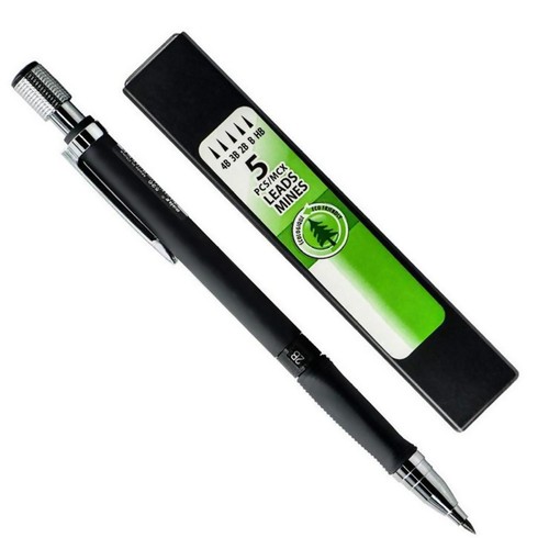 2mm 2B Lead Holder Automatic Mechanical Drawing Drafting Pencil 5 Lead Refill f - Picture 6 of 6