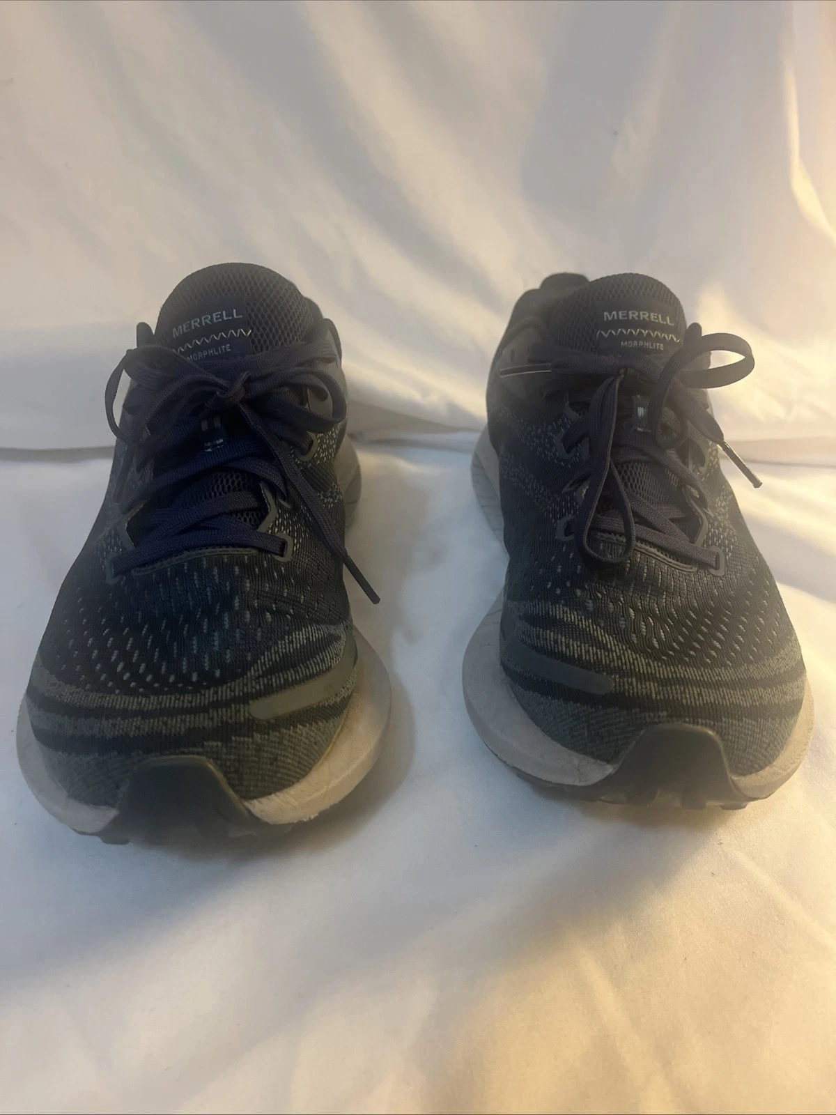 Merrell Morphlite Trail Running Shoes MENS 9 Navy Blue Lace Up Low Sneakers
