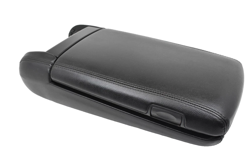 2002-2005 Infiniti Q45 Center Console Black Leather Armrest Lid Storage OEM - Image 3 of 4