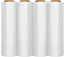 18" X 1500' 80 Gauge 4 Rolls Pallet Wrap Stretch Film Hand Shrink Wrap 1500FT