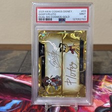 2025 Kakawow Phantom Disney Gold #PD-AG-03 Goofy Pluto and Dual Auto /10 PSA 9