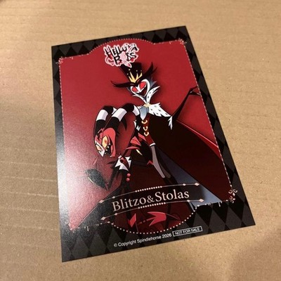Helluva Boss x Hazbin Hotel Smile Base Cafe Bonus Postcard Blitzø & Stolas,