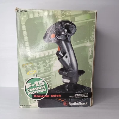Radioshack F-15 Combat Fighter PC Game Control Stick Joystick Untested Box - image 1 of 4