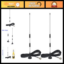 20-1300MHz Police Scanner Antenna - HF VHF UHF Magnetic Base BNC Male 2-Pack