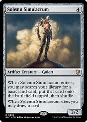 Solemn Simulacrum 284 Commander: Bloomburrow MTG Rare
