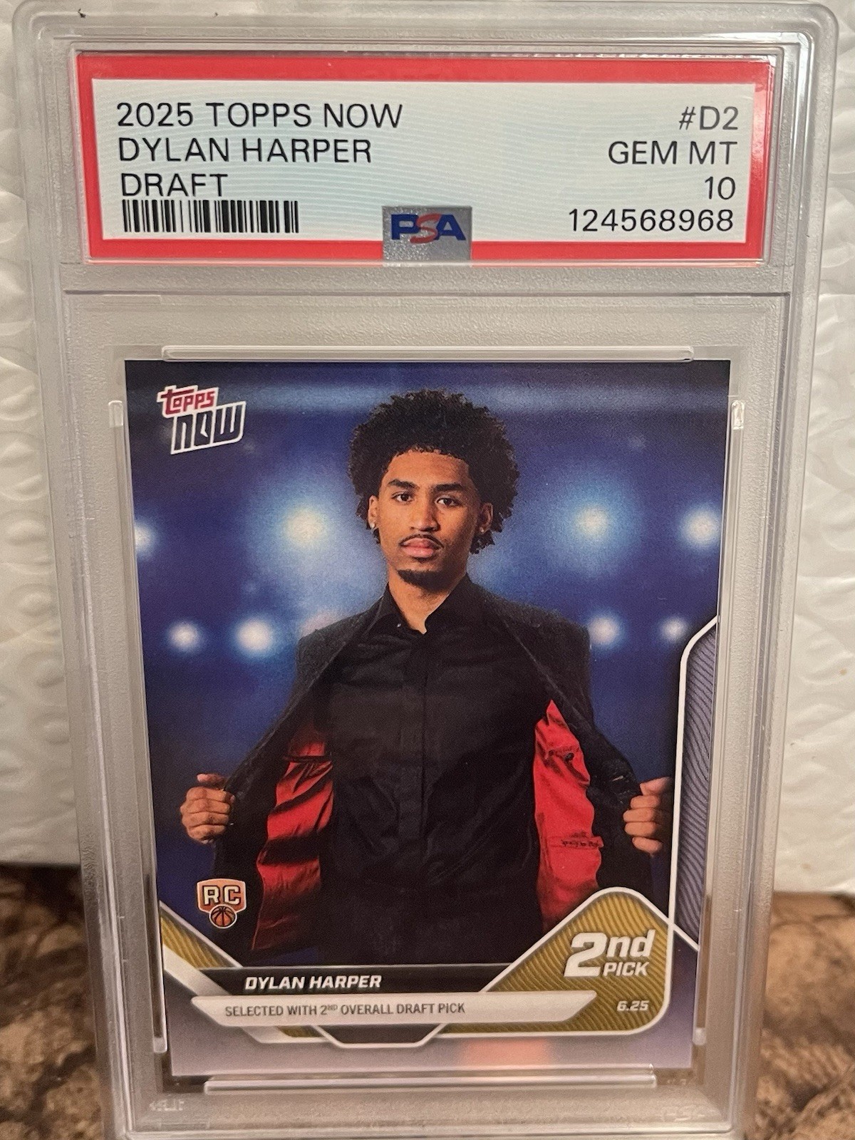 2025 Topps Now Draft Dylan Harper #D2 PSA 10 GEM MT RC San Antonio Spurs