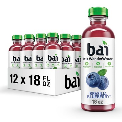 Antioxidant Infused Water, Brasilia Blueberry, Vitamin C, 12 Pack, 18oz Bottles