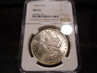1899-O MS65 Morgan Silver Dollar NGC Certified Gem - White/Light Gold Hue