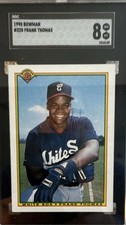 1990 Bowman Frank Thomas #320 Rookie SGC 8 Chicago White Sox MLB Baseball