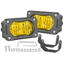 2x 3inch LED Cube Pods Work Light Bar Flood Driving Fog Amber Offroad SUV Truck