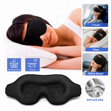 3D Sleep Eye Mask Side Sleeper Adjustable Unisex No Eye Pressure Relax Rest Mask