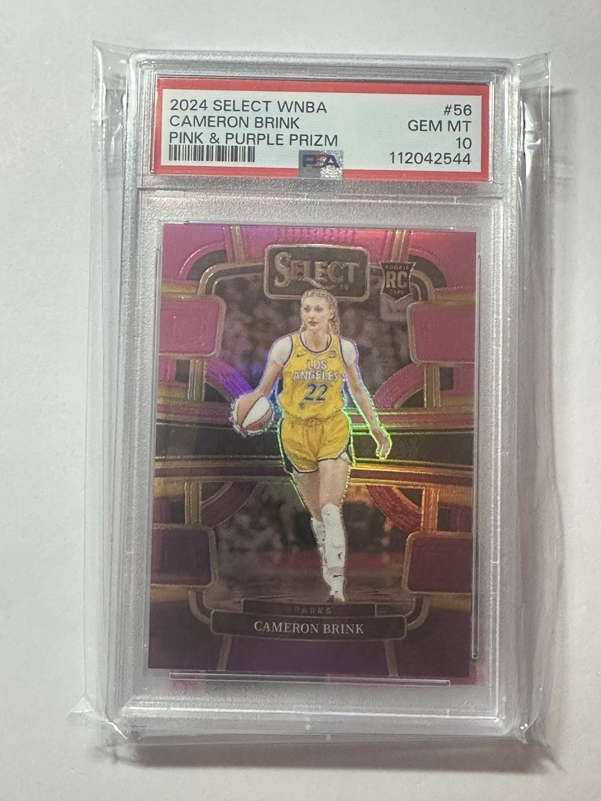 Cameron Brink 2024 Select Pink and Purple Prizm Rookie /99 PSA 10 #56 RC