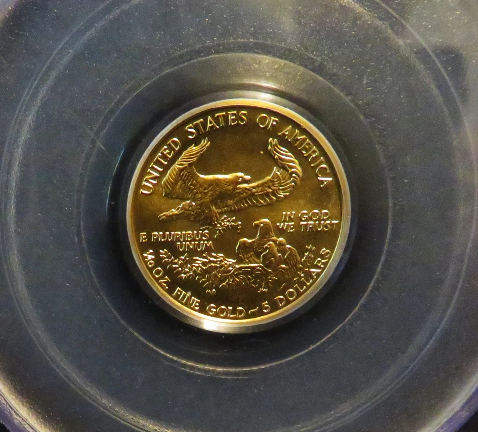 1991-P GOLD Eagle $5 1/10oz. PCGS MS69 - Image 4 of 4