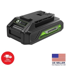 Greenworks 24V 2.0Ah Lithium-Ion Battery (Genuine Greenworks Battery) BAG708 USB