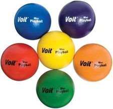 Voit Tuff Coated Foam Low-Bounce Ball - 5 in. Mini - Color My Class Set of 6 