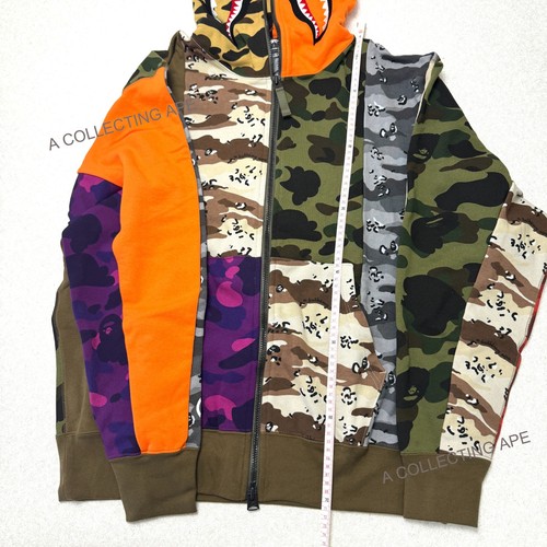 A BATHING APE BAPE Crazy Camo Mad Shark Relaxed Full Zip Hoodie Multi XL Japan - Bild 8 von 19