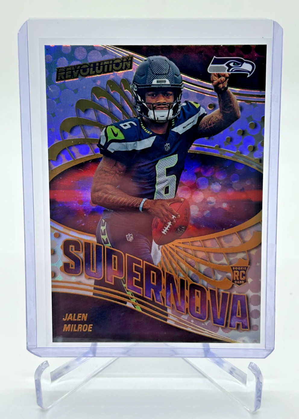 2025 Panini Revolution Jalen Milroe Supernova #15 Seattle Seahawks