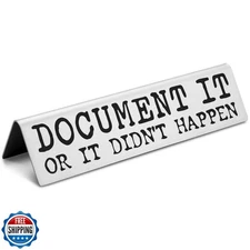 Funny Desk Signs for Office Novelty Nameplate Gag Gifts for HR Co