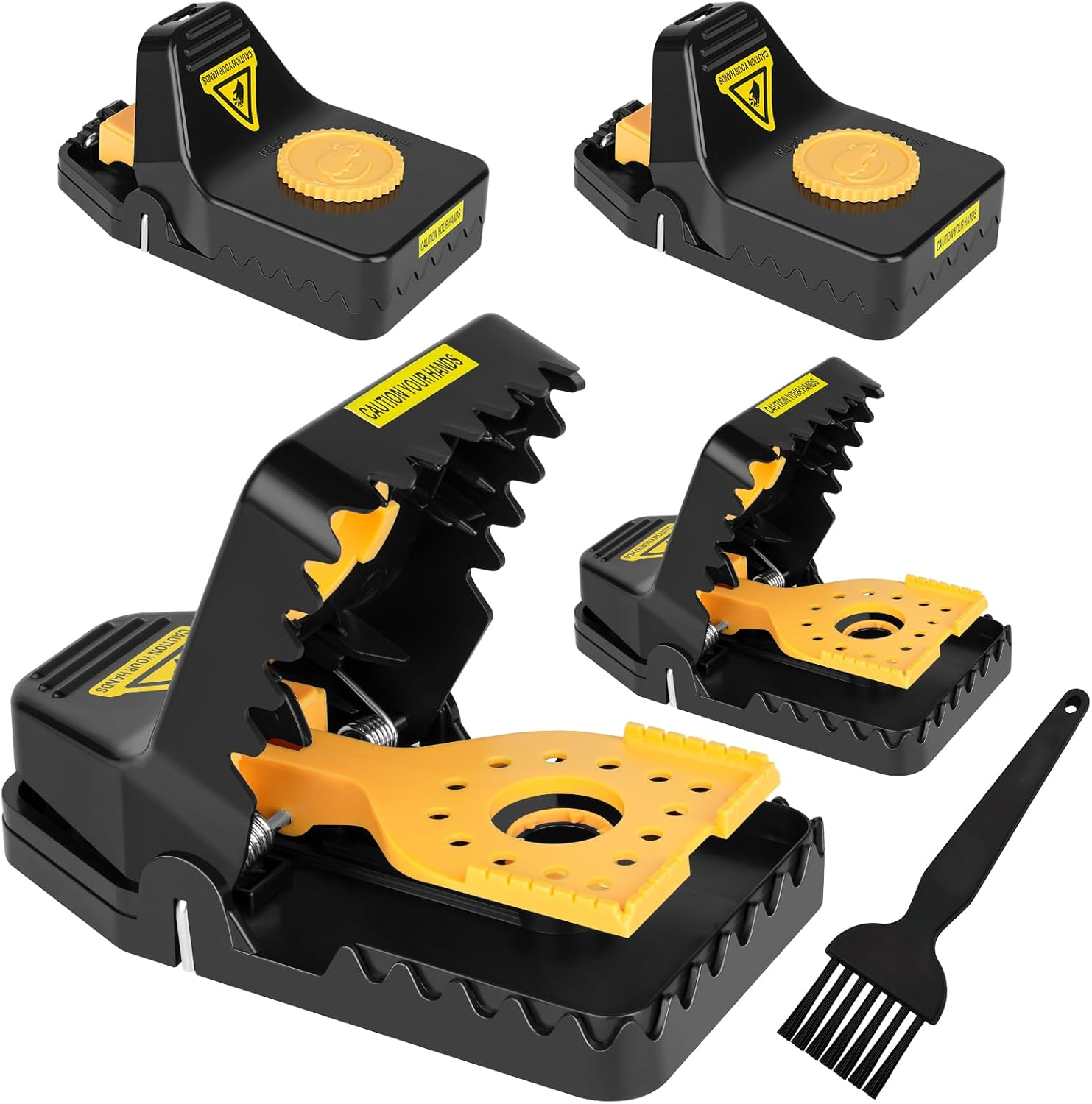 Rat Traps, 4 Pack Super Heavy Duty Instant Kill Traps,Reusable Humane Rat Traps