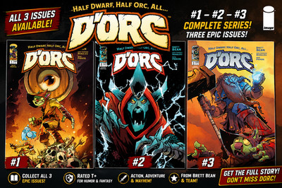 D'Orc Cover Select #1 #2 #3 Later Printings Image Comics NM