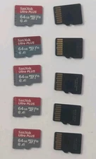 5 ea SanDisk Ultra Plus 64GB Micro SD Card Class 10 V10 150MB  micro SDXC UHS-I