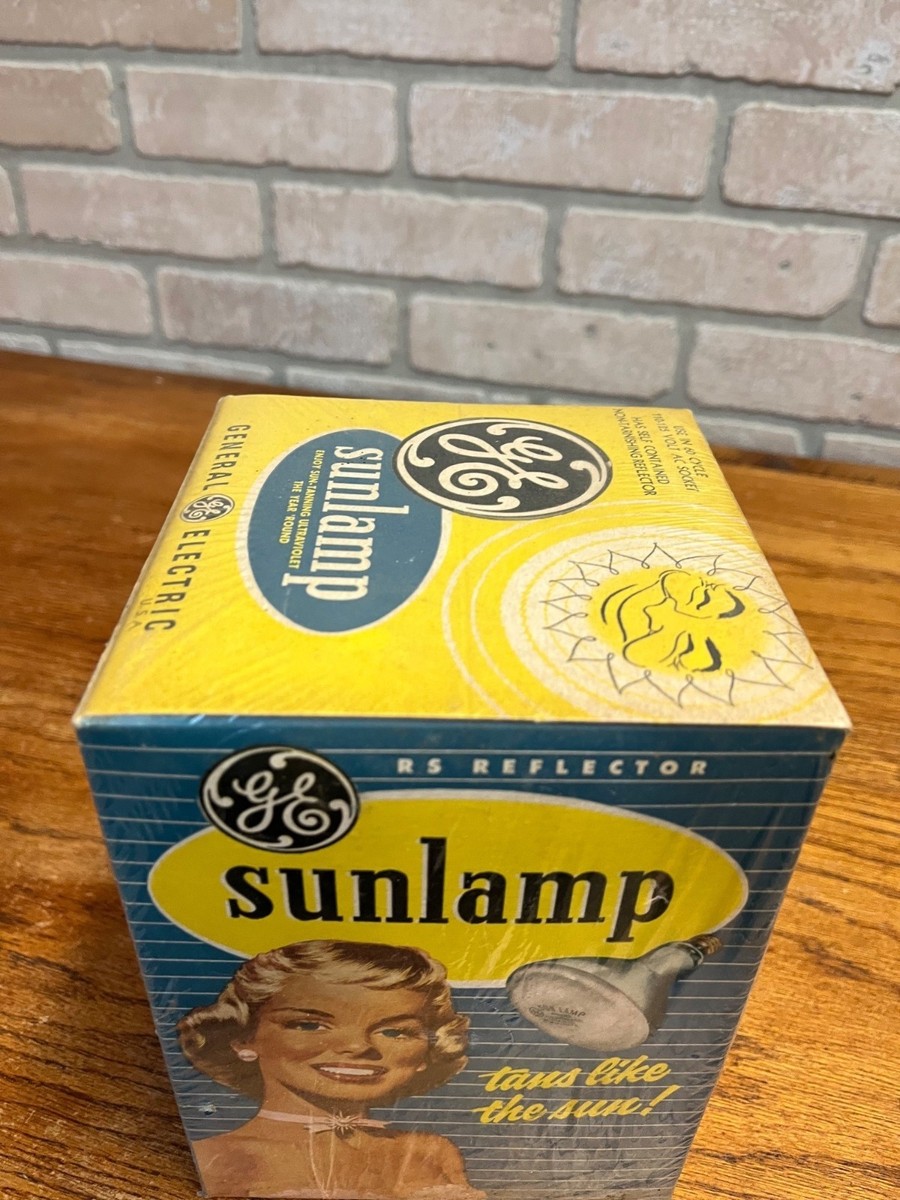 GE General Electric Vintage 50s 60s Sun lamp Tanning Bulb Box