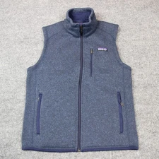 Patagonia Better Sweater Vest Men's Small Blue Fleece Full Zip